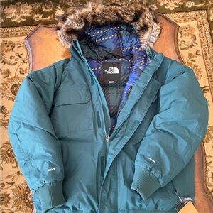 Mens The North Face Mcmurdo Bomber 600-Down Warm Insulated Winter Jacket - Green